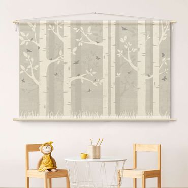 Makatka - Birch Forest With Butterflies And Birds