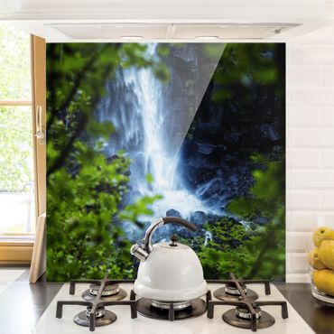 Panel szklany do kuchni - Widok na wodospad