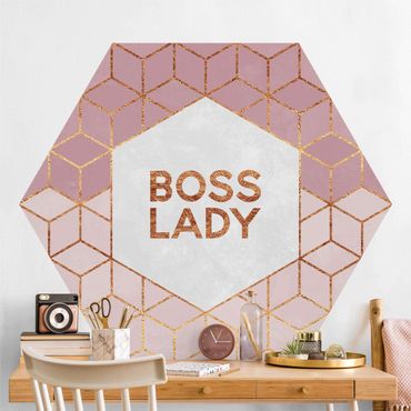 Sześciokątna tapeta samoprzylepna - Boss Lady Hexagons Pink
