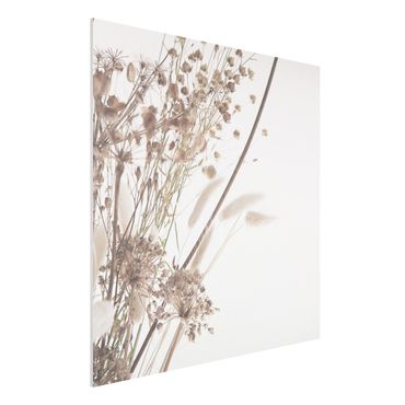 Obraz Forex - Bukiet z traw ozdobnych i kwiatów