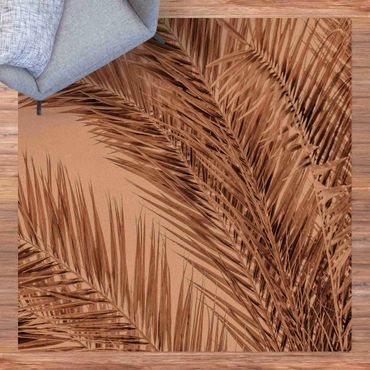 Mata korkowa - Brązowe liście palmy