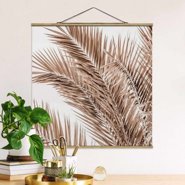 Plakat z wieszakiem - Brązowe liście palmy