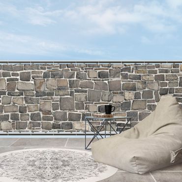 Osłona balkonowa zapewniająca prywatność - Kamień z kamieniołomu tapeta ściana z kamienia naturalnego