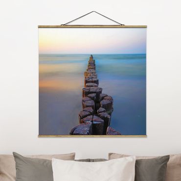 Plakat z wieszakiem - Sceny zachodu słońca nad morzem