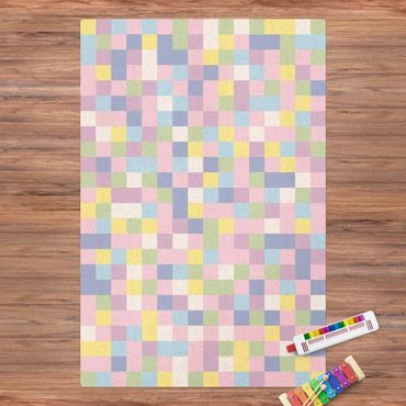 Mata korkowa - Kolorowa mozaika Cotton Candy