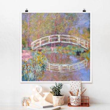 Plakat - Claude Monet - Most Moneta w ogrodzie