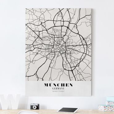 Obraz na płótnie - City Map Munich - Klasyczna