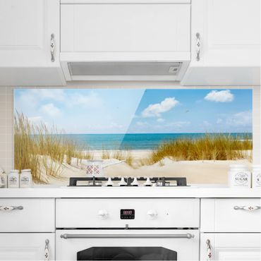 Panel szklany do kuchni - Plaża nad Morzem Północnym