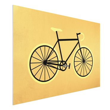 Obraz Forex - Rower w kolorze żółtym