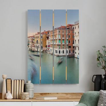 Obraz z drewna - Canale Grande Widok z mostu Rialto Wenecja