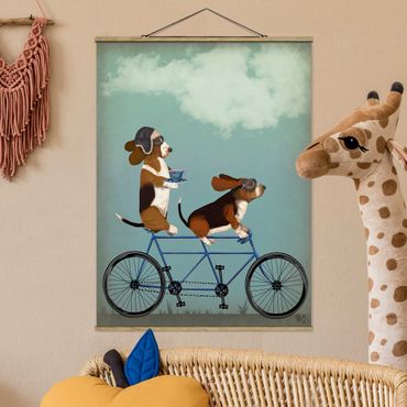 Plakat z wieszakiem - Wycieczka rowerowa - Bassets Tandem