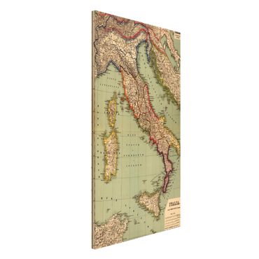 Tablica magnetyczna - Mapa Włoch w stylu vintage