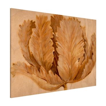 Tablica magnetyczna - Sepia Tulipan na drewnie II