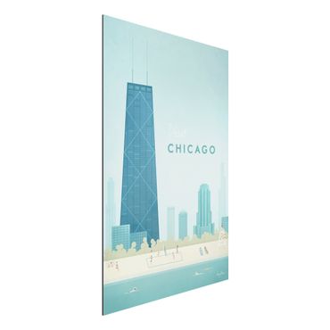 Obraz Alu-Dibond - Plakat podróżniczy - Chicago