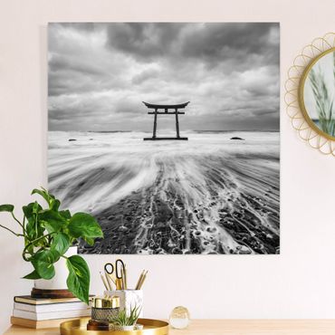 Obraz na płótnie - Japońskie torii w morzu