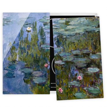 Szklana płyta ochronna na kuchenkę 2-częściowa - Claude Monet - Lilie wodne (Nympheas)