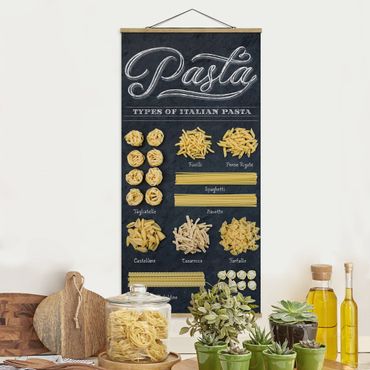 Plakat z wieszakiem - Włoskie odmiany makaronu