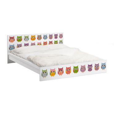 Okleina meblowa IKEA - Malm łóżko 140x200cm - Nr EK147 Parada sów Zestaw II