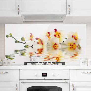 Panel szklany do kuchni - Wody żywej orchidei