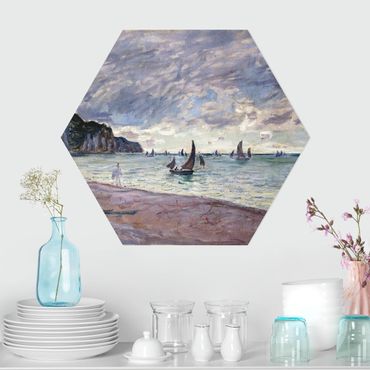 Obraz heksagonalny z Alu-Dibond - Claude Monet - Wybrzeże Pourville
