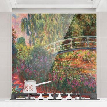 Panel szklany do kuchni - Claude Monet - Mostek japoński w ogrodzie w Giverny