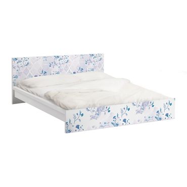 Okleina meblowa IKEA - Malm łóżko 160x200cm - Wzór "Niebieska fantazja