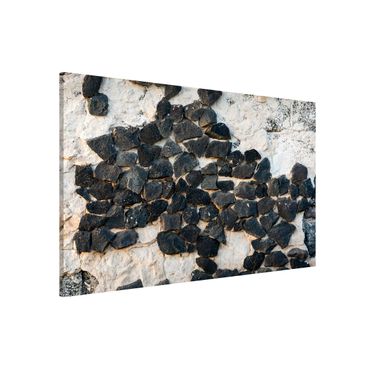 Tablica magnetyczna - Ściana z czarnymi kamieniami