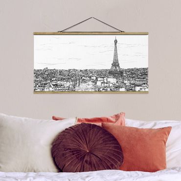Plakat z wieszakiem - Studium miasta - Paryż
