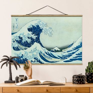 Plakat z wieszakiem - Katsushika Hokusai - Wielka fala w Kanagawie