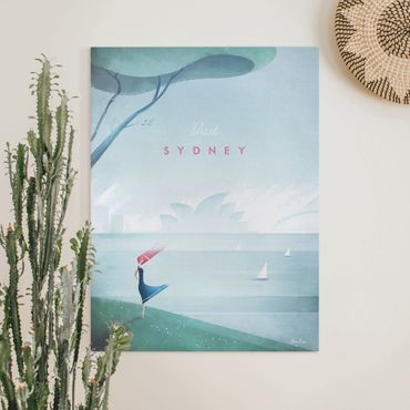 Obraz na płótnie - Plakat podróżniczy - Sidney
