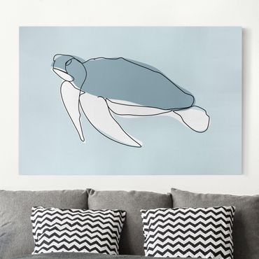 Obraz na płótnie - Line Art żółwia