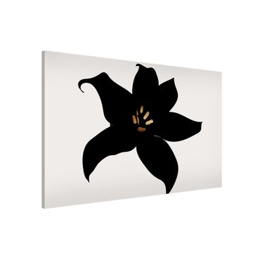Tablica magnetyczna - Graficzny świat roślin - Orchidea czarno-złota