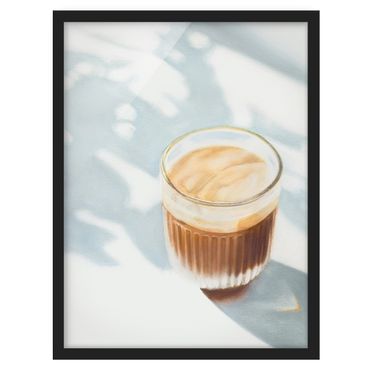 Plakat w ramie - Cappuccino na śniadanie