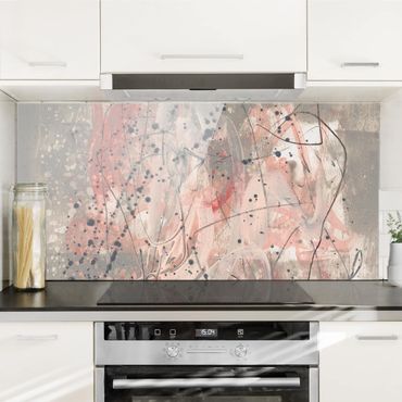 Panel szklany do kuchni - Abstrakcyjny Rumieniec I