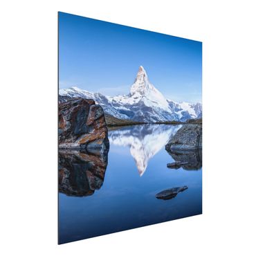 Obraz Alu-Dibond - Jezioro Stelli przed Matterhornem