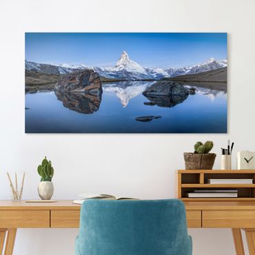 Obraz na płótnie - Jezioro Stelli przed Matterhornem