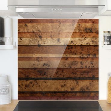 Panel szklany do kuchni - Woody Birdseye Wardrobe