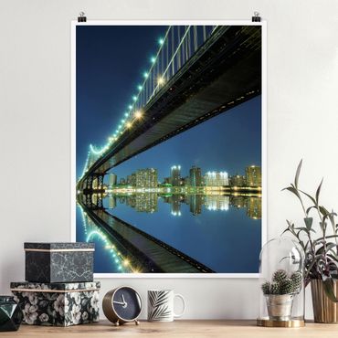 Plakat - Abstrakcyjny most Manhattan