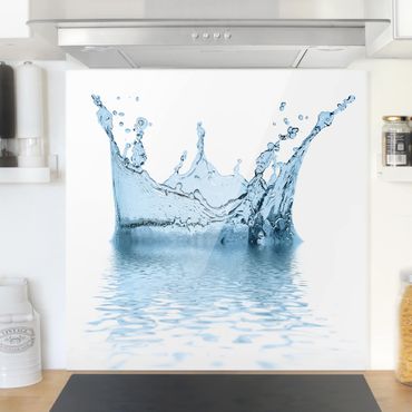 Panel szklany do kuchni - Niebieski strumień wody Nr 2