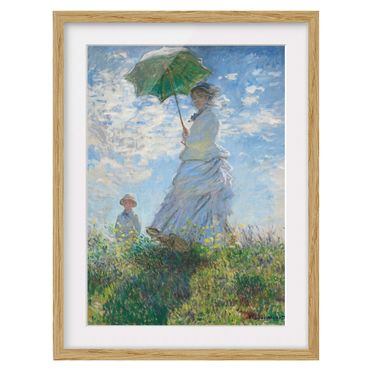 Plakat w ramie - Claude Monet - Kobieta z parasolem
