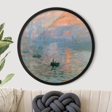 Okrągły obraz w ramie - Claude Monet - Impression