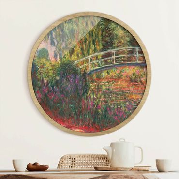 Okrągły obraz w ramie - Claude Monet - Japanese Bridge In The Garden Of Giverny