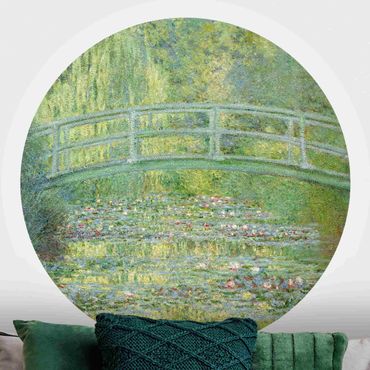 Okrągła tapeta samoprzylepna - Claude Monet - Mostek japoński