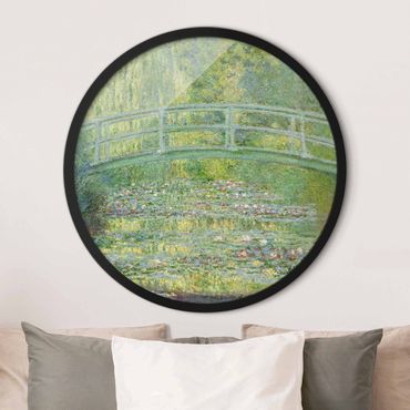Okrągły obraz w ramie - Claude Monet - Japanese Bridge
