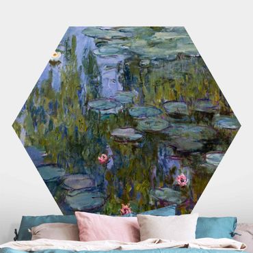 Sześciokątna tapeta samoprzylepna - Claude Monet - Lilie wodne (Nympheas)
