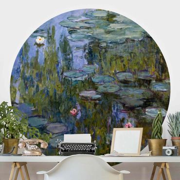 Okrągła tapeta samoprzylepna - Claude Monet - Lilie wodne (Nympheas)