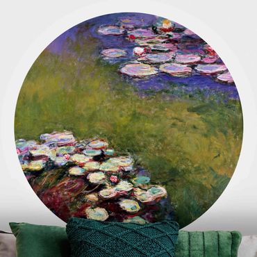 Okrągła tapeta samoprzylepna - Claude Monet - Lilie wodne