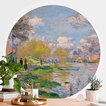Okrągła tapeta samoprzylepna - Claude Monet - Sekwana