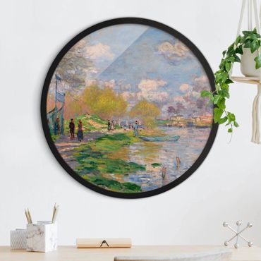 Okrągły obraz w ramie - Claude Monet - River Seine