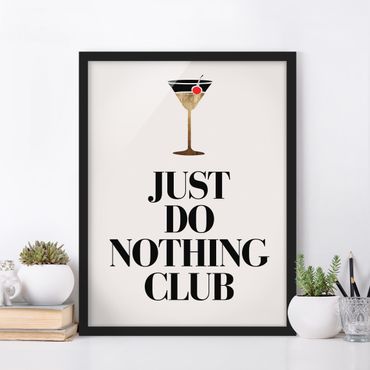 Plakat w ramie - Cocktail - klub "Po prostu nic nie rób".